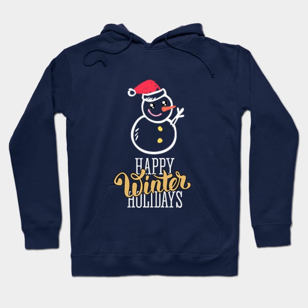 Christmas Snowman Hoodie by Kiroiharu